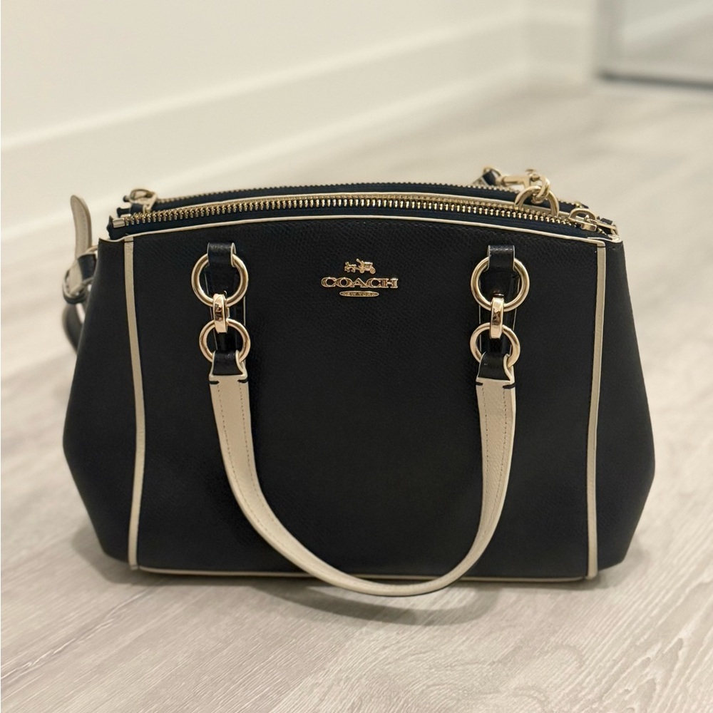 Coach Black and Cream Satchel
